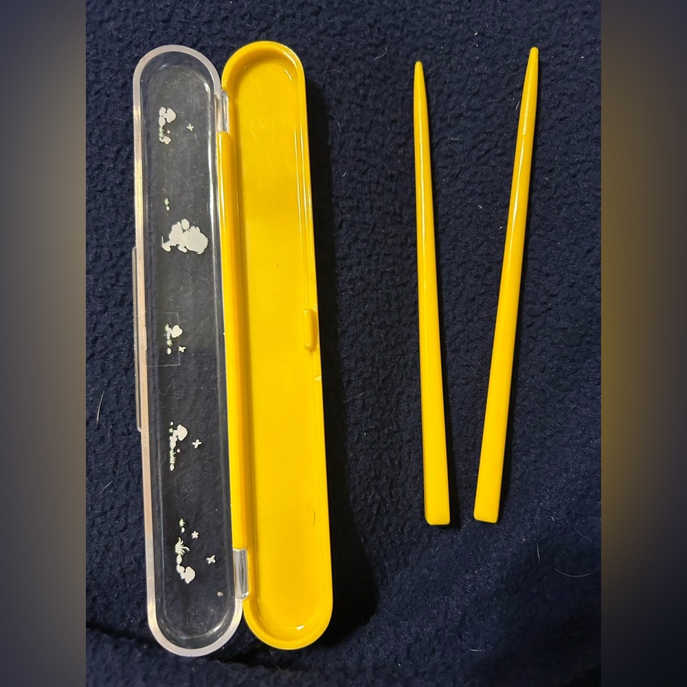 PRICE REDUCED! Vintage Children’s Chopsticks with Japanese cartoon case